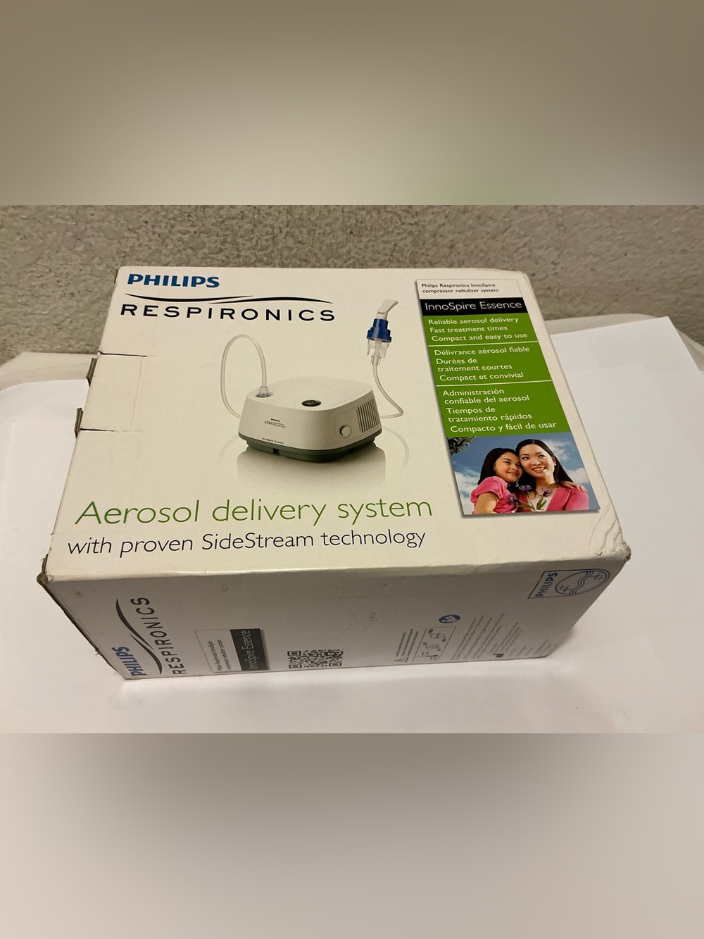 Philips Respironics White and Green Aerosol Delivery System Box